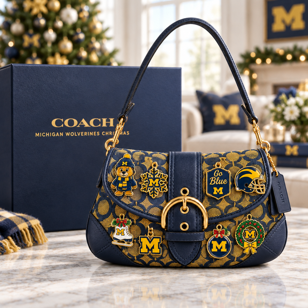 Michigan Wolverines Soho Bag With Charm